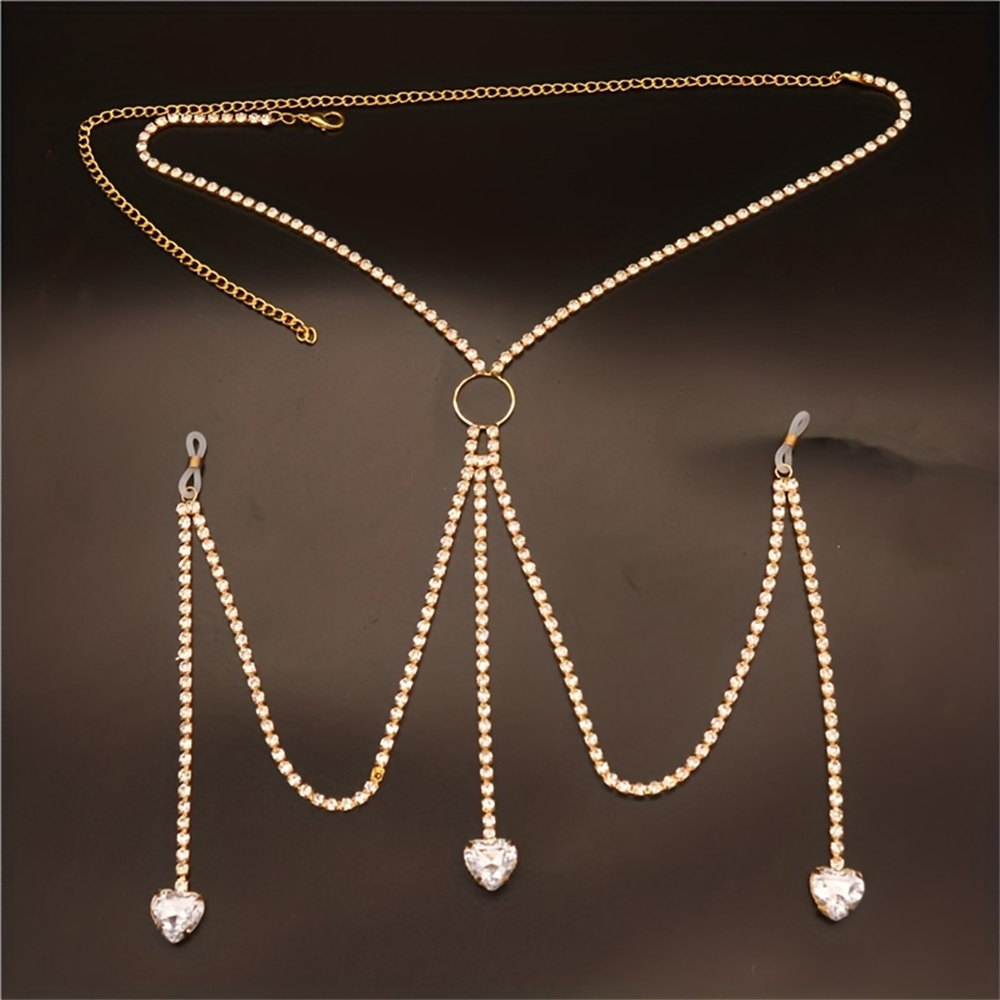 Zarif moda Shining Rhinestone  - Body Jewelry Bra incelemesi ve fiyatı
