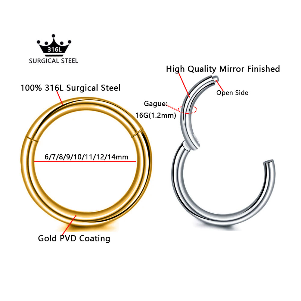 316L Cerrahi Çelik Clicker Seg - Septum Clicker Ring incelemesi ve fiyatı
