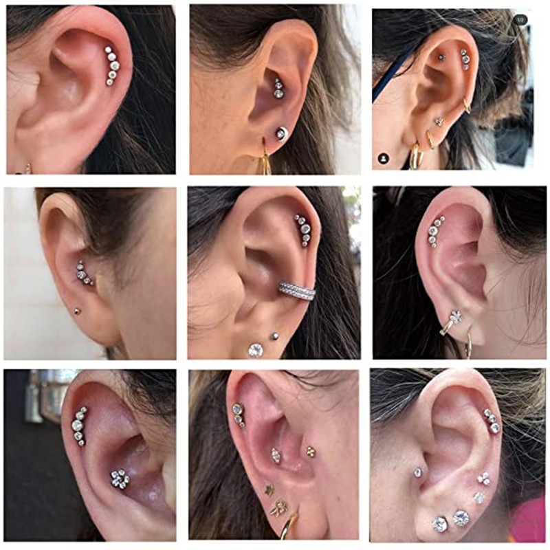 1 adet kristal kıkırdak pierci - Body Jewelry Barbell incelemesi ve fiyatı