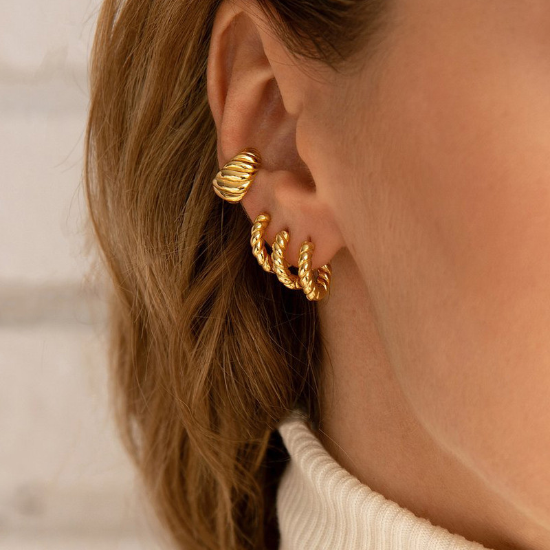 12/14/16mm Trendy Bükülmüş Küç - Conch Earring Hoop incelemesi ve fiyatı