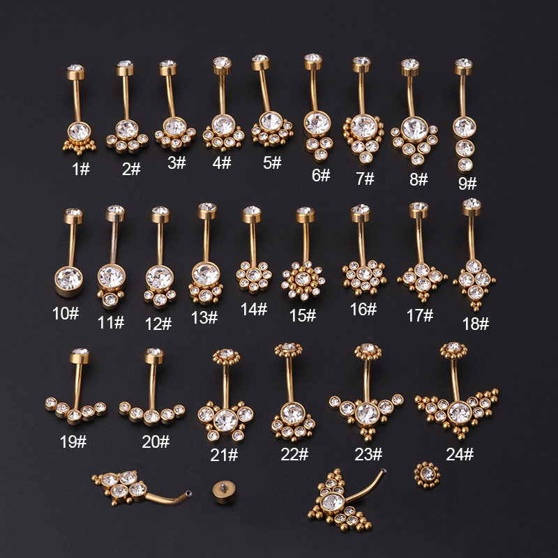 Zirkon Altın Göbek Halkaları P - Body Jewelry Barbell incelemesi ve fiyatı