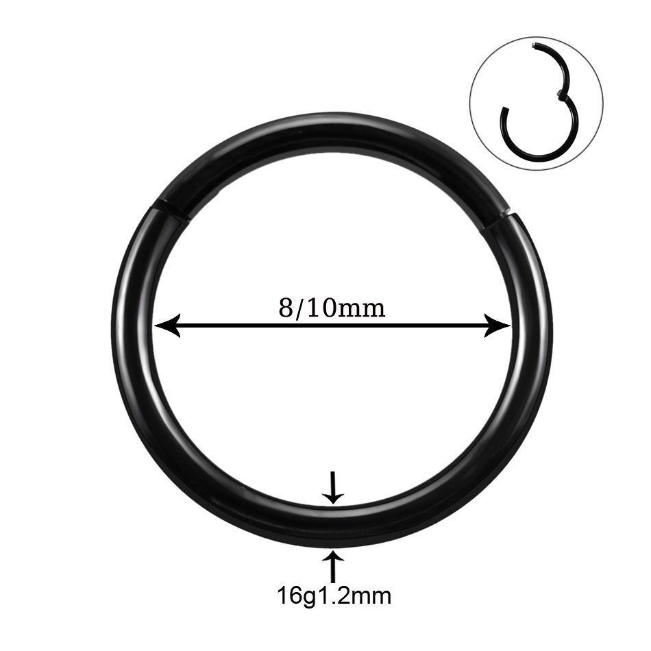 8 adet cerrahi paslanmaz çelik - Septum Clicker Ring incelemesi ve fiyatı